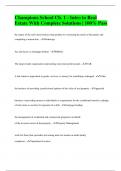 Champions School Ch&period; 1 - Intro to Real Estate With Complete Solutions &vert; 100&percnt; Pass