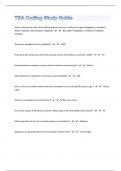 TSA Coding Study Guide 124 Exam Study Questions with 100% Correct Answers | Verified