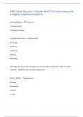 CRS Cheat Sheet for Colorado POST Test &vert; Questions with Complete solution &vert; Graded A&plus;