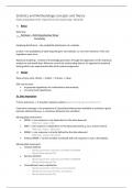 Exam prep sheet: Statistics and Methodology