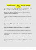 Postal Exam 421 Study Test &vert; all answers provided