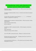 Psychopathology study guide Questions and Verified Answers &lpar;2023&sol; 2024 Update&rpar;