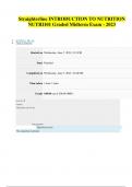 Straighterline INTRODUCTION TO NUTRITION NUTRI101 Graded Midterm Exam - 2023 &vert; 100&percnt; Solved 