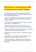 EAS Practice Test Questions With  Verified Answers Latest Update