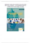 PRIMARY CARE ART & SCIENCE OF ADVANCED PRACTICE NURSING - AN INTERPROFESSIONAL APPROACH 5th Ed By Dunphy Test Bank | (Graded A+) Q&A Explained | Best 2024