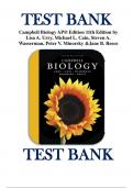 Test Bank for Campbell Biology&comma; 11th AP&reg; Edition &lpar;Urry 2018&rpar; Chapter 1-56 &vert; Complete Guide A&plus;