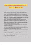 CFEI Definitions (Definitions from NFPA 921 and NFPA 1033) 2024