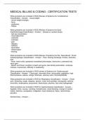  MEDICAL BILLING & CODING - CERTIFICATION TESTS