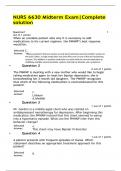 NURS 6630 Midterm Exam|Complete solution