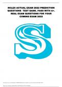 NCLEX ACTUAL EXAM  PREDICTION QUESTIONS TEST BANK. PASS WITH A+. REAL EXAM QUESTIONS FOR YOUR COMING EXAM