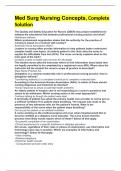 Med Surg Nursing Concepts&comma; Complete Solution