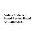 Ardms Abdomen Board Exam Questions and Answers Latest Updated 2024 (GRADED)
