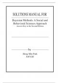 Solutions Manual For Bayesian Methods A Social and Behavioral Sciences Approach 2nd Edition By Jeff Gill (All Chapters, 100% Original Verified, A+ Grade)