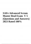 SAFe Advanced Scrum Master Exam Questions and Answers Latest 2024 (Graded 100%)