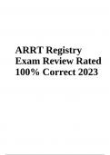 ARRT Registry Exam Questions With Correct Answers Latest Updated 2024 (GRADED)