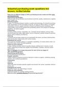 Industrial purchasing exam questions And Answers&comma; Verified Solution