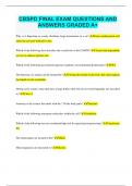 CBSPD FINAL EXAM QUESTIONS AND ANSWERS GRADED A&plus;