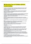 RN Nursing Care of Children 2019 A&comma; Verified Solution