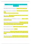 CBSPD EXAM QUESTIONS AND ANSWERS RATED A&plus;