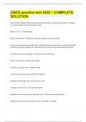 CBCS practice test 2022 &ndash; COMPLETE SOLUTION
