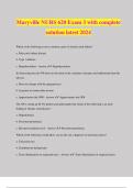 Maryville NURS 620 Bundled Exams Questions and Answers 100&percnt; Pass &vert;Verified and Updated 