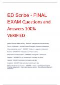 Updated 2024 ED Scribe - FINAL EXAM Questions and Answers 100% VERIFIED