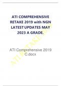 ATI COMPREHENSIVE RETAKE 2019 with NGN LATEST UPDATES MAY 2023 A GRADE