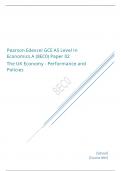 Pearson Edexcel AS Level Economics A paper 2 June 2023 final Mark scheme