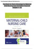 Davis Advantage for Maternal Child Nursing Care 3rd Edition:Test Bank For Davis Advantage for Maternal-Child Nursing Care 3rd Edition By Meredith Scannell: 100% Verified Questions & Answers : Updated A+ Score Solution 