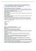 CCTC CERTIFICATION REVIEW QUESTIONS & ANSWERS RATED 100&percnt; CORRECT&excl;&excl;