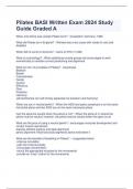 Pilates BASI Written Exam 2024 Study Guide Graded A
