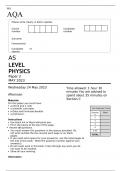 AQA AS LEVEL PHYSICS Paper 2 MAY 2023 > FINAL MARK SCHEME
