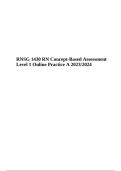 RNSG 1430 RN Concept-Based Assessment Level 1 Online Practice A Latest 2024 (GRADED)