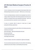ATI RN Adult Medical Surgical Practice B 2023 Questions & Answers(A+GRADED 100%VERIFIED)