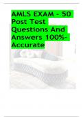 2024 AMLS EXAM - 50 POST TEST QUESTIONS AND ANSWERS 100%Accurate 