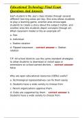 Educational Technology Final Exam Questions And Answers 