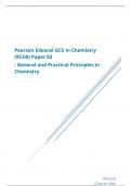 Pearson Edexcel A Level Chemistry Paper 3 June 2023 QUESTION PAPER