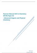 Pearson Edexcel A Level CHEMISTRY paper 2 Summer 2023 QUESTION PAPER and  MARK SCHEME
