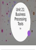 unit 21 business processing tools package &lpar;distinction&rpar;