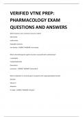 VERIFIED VTNE PREP&colon; PHARMACOLOGY EXAM QUESTIONS AND ANSWERS 