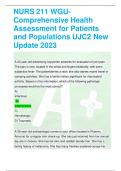 NURS 211 WGUComprehensive Health  Assessment for Patients  and Populations UJC2 New  Update 2023 