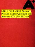 NBCE Part I Spinal Anatomy Practice Exam &vert; Questions and Answers 2024 &vert; RATED A&plus;