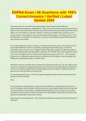 EDPNA Exam &vert; 60 Questions with 100&percnt; Correct Answers &vert; Verified &vert; Latest Update 2024