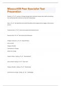 MissouriCB Peer Specialist Test Preparation 122 &vert;Review &vert; Questions with 100&percnt; Correct Answers &vert; Verified &vert; Latest Update