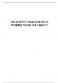 Test Bank For Wongs Essentials of Paediatric Nursing &lpar;All Chapters&rpar;&period;