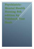 Test Bank for Psychiatric-Mental Health Nursing 8th edition by Videbeck Test Bank .