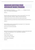 Missouri Certified Peer Specialist Basic Training 81 &vert;Questions And Answers&vert;100&percnt; Correct