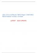 AQA AS Level Physics 7407/2 Paper 2 2023/2024 Mark Scheme Version: 1.0 Final    LATEST   2024 UPDATE  