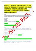 PN Adult Medical Surgical 2024 LATEST UPDATED verified by experts 300&plus;EXAM QUESTIONS CORRECT ANSWERS WITH RATIONALE 100&percnt;TOPSCORE&excl;&excl;&excl;&vert;ALREADY GRADED A&plus; PASS&excl;&excl;&excl;
