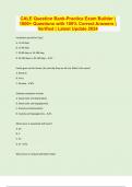 CALE Question Bank-Practice Exam Builder &vert; 1000&plus; Questions with 100&percnt; Correct Answers &vert; Verified &vert; Latest Update 2024